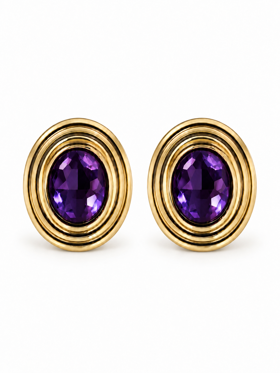 Vintage Amethyst button cover